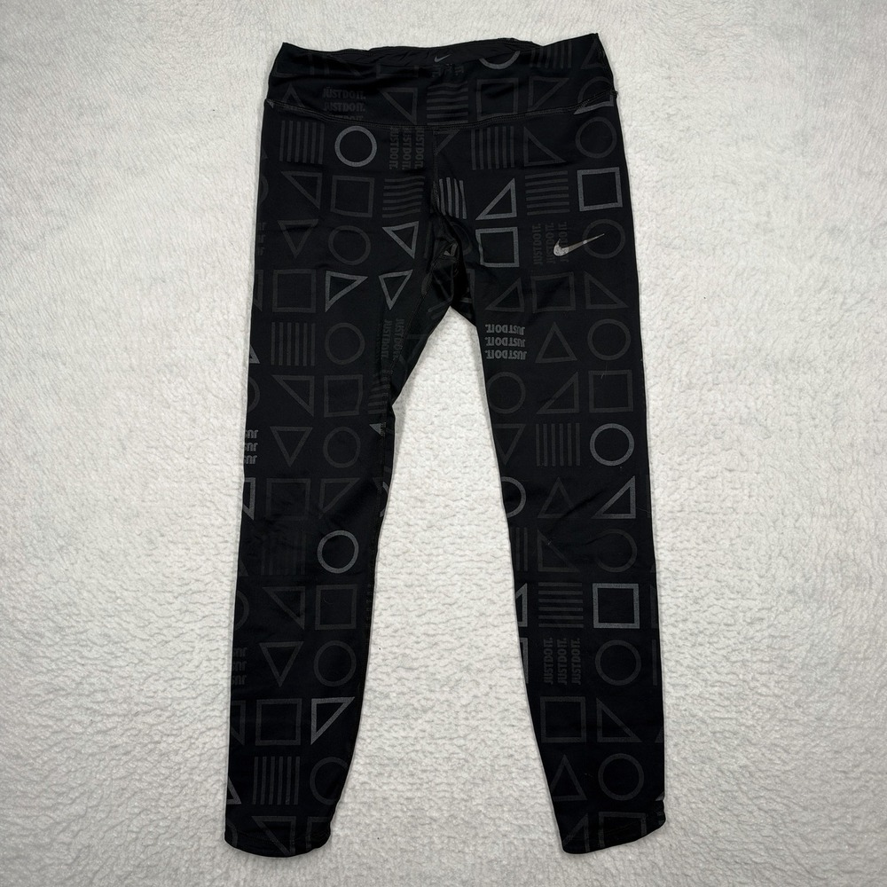 Nike Power Epic Lux Reflective Flash Prints Running Leggings AH6849-010 Size M